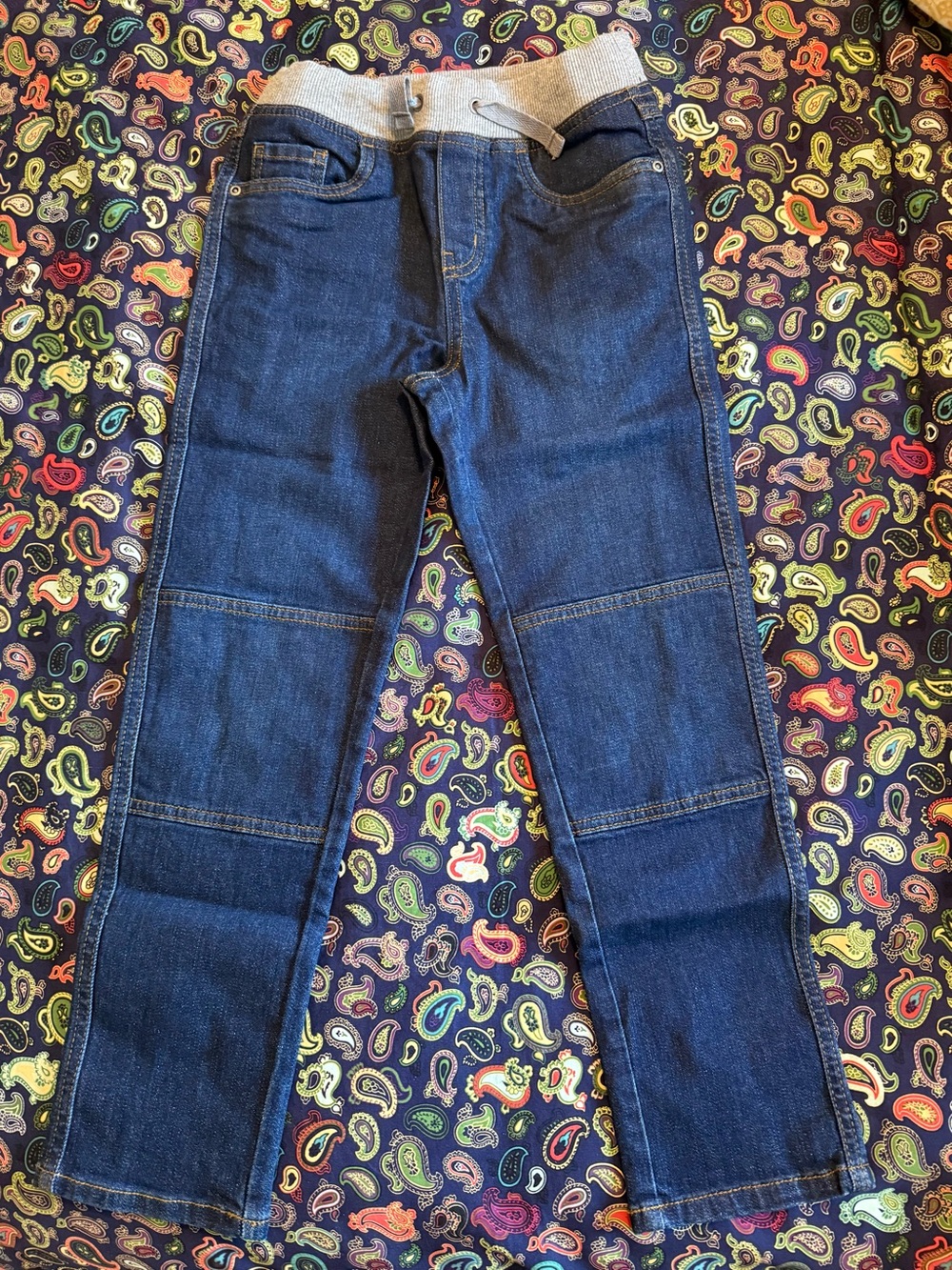 Hanna Andersson Denim pull on pants NEW kids Sz 8 130 cm